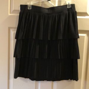 Black ruffle skirt